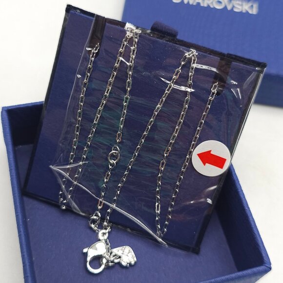 Swarovski Heart Memory Pendant Necklace With Crystals Silver Tone Chain - Picture 4 of 5